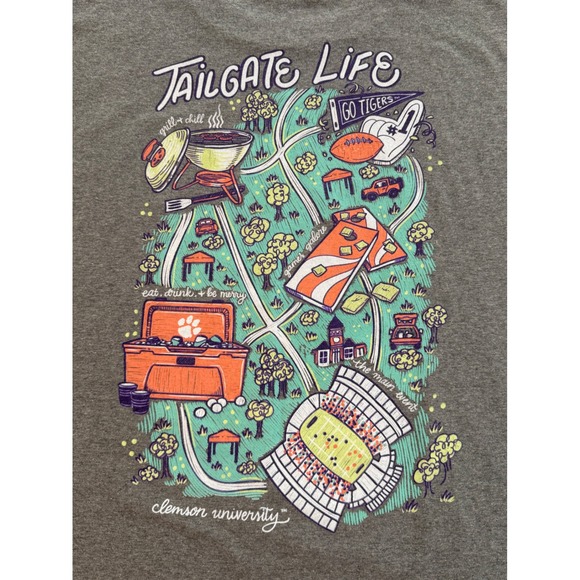 Clemson University Tigers Tailgate Life Hanes Women's T Shirt XL (132) - Picture 1 of 9